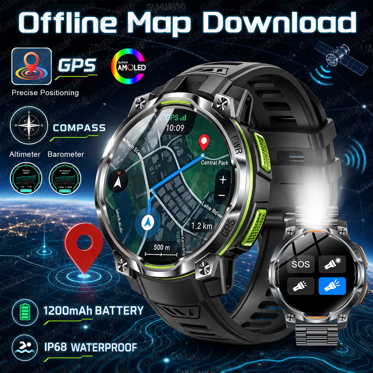 Compass Lensatic - Nowy, zaawansowany smartwatch wojskowy z GPS,